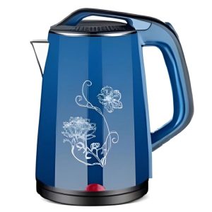 2.5-Liter Blue Floral Electric Kettle