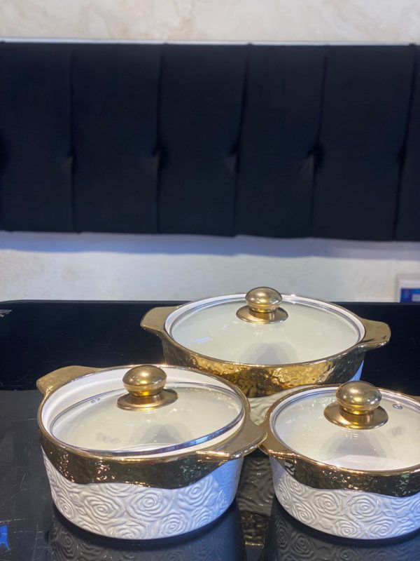 3-Piece Luxury Ceramic Serving Dish Set