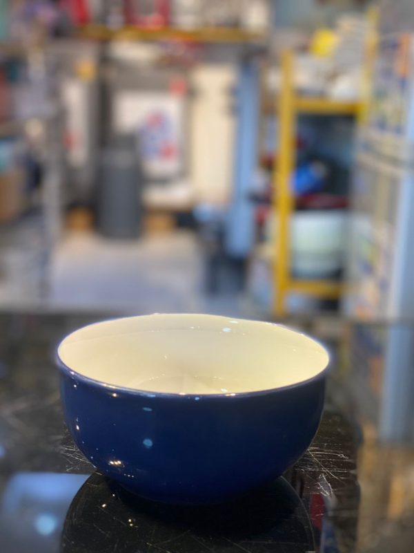 2-Piece Blue Ceramic Bowl and Mug Set
