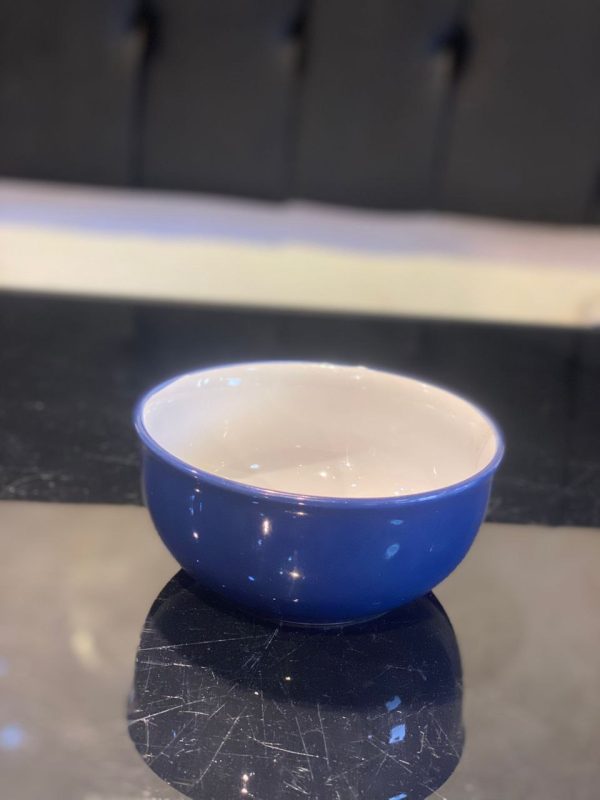 2-Piece Blue Ceramic Bowl and Mug Set