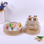 4 Pcs Riser / Gold Tiered Cake Stand Set
