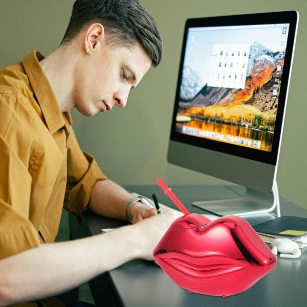 Lips Shaped Cup (Red Novelty Lip-Shaped Tumbler)