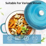 4 Quart Cast Iron (Enameled Casserole Skillet/Braiser)
