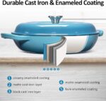 4 Quart Cast Iron (Enameled Casserole Skillet/Braiser)