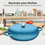 4 Quart Cast Iron (Enameled Casserole Skillet/Braiser)