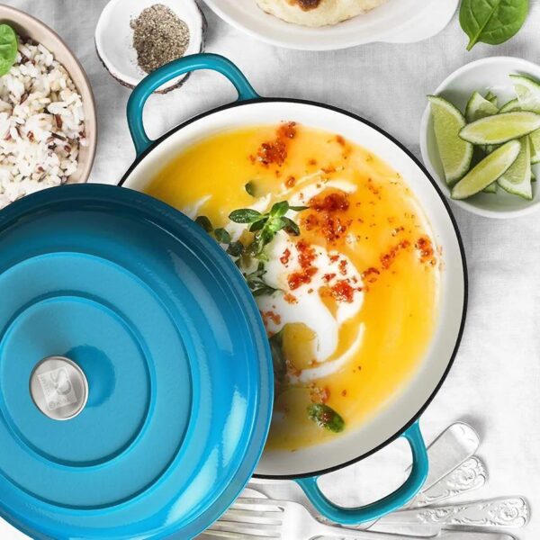 4 Quart Cast Iron (Enameled Casserole Skillet/Braiser)