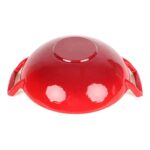 Cast Iron Wok Pan (Enameled with Wooden Lid)