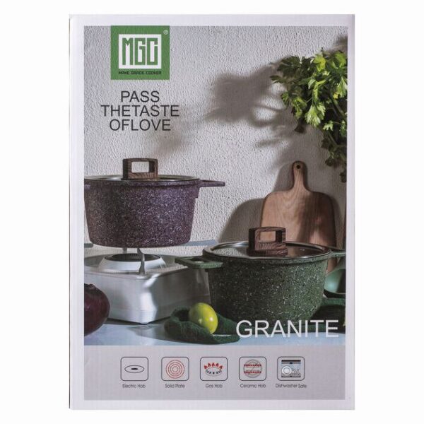 28 cm Pot (Die-Cast Alloy Casserole with Wood-Look Handles)