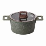 28 cm Pot (Die-Cast Alloy Casserole with Wood-Look Handles)