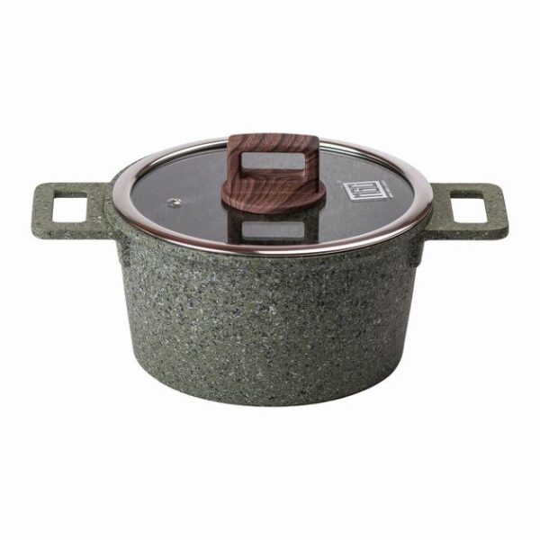 28 cm Pot (Die-Cast Alloy Casserole with Wood-Look Handles)