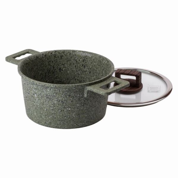 28 cm Pot (Die-Cast Alloy Casserole with Wood-Look Handles)