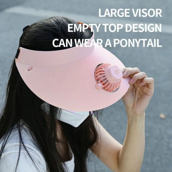 Rechargeable Hat Fan / Sun Visor with USB Fan