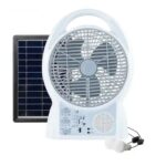 Rechargeable Fan with LED Light: GD-8029 Solar Electric Emergency Fan