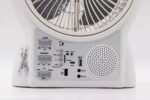 Rechargeable Fan with LED Light: GD-8029 Solar Electric Emergency Fan