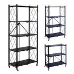 5 Tier Foldable Metal Storage Rack / Trolley