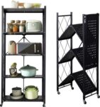 5 Tier Foldable Metal Storage Rack / Trolley