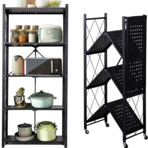 5 Tier Foldable Metal Storage Rack / Trolley
