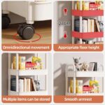 3 Layer Plastic Storage Rack (3-Tier Rolling Cart)