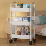 3 Layer Plastic Storage Rack (3-Tier Rolling Cart)