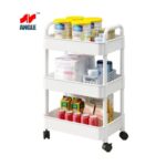 3 Layer Plastic Storage Rack (3-Tier Rolling Cart)