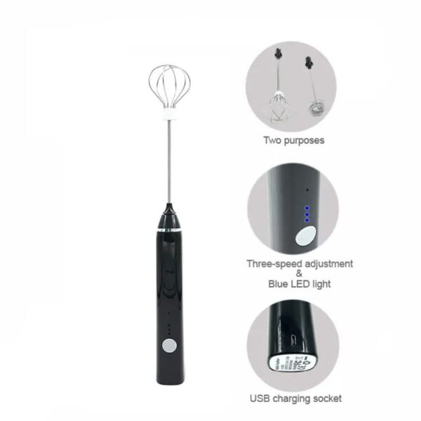 Rechargeable Frother (USB Speed-Adjustable Milk Frother)