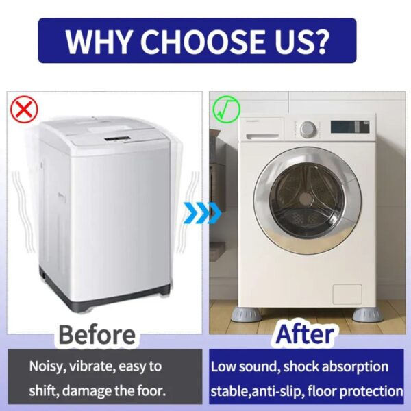 Scok Pad / Anti-Vibration and Anti-Slip Mat (4 Pcs)