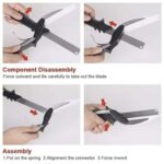 Food Cutter Chopper / Clever Stainless Steel Knife with Cutting Board Built-in