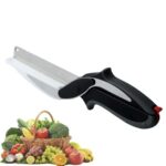 Food Cutter Chopper / Clever Stainless Steel Knife with Cutting Board Built-in