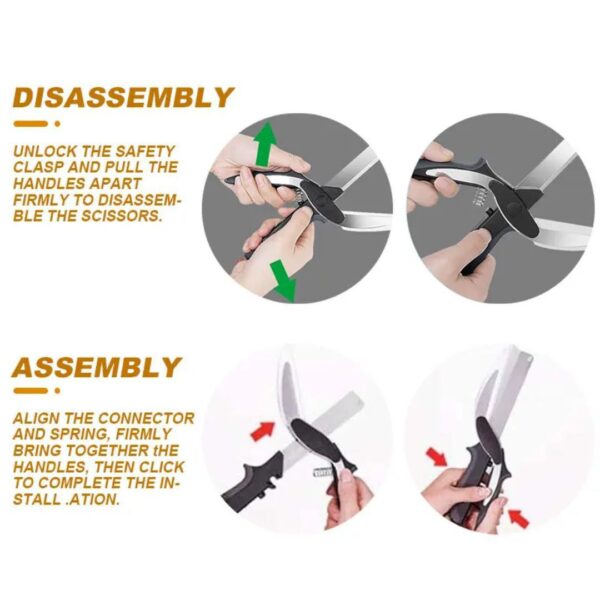 Food Cutter Chopper / Clever Stainless Steel Knife with Cutting Board Built-in