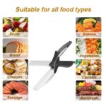 Food Cutter Chopper / Clever Stainless Steel Knife with Cutting Board Built-in
