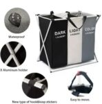 Foldable Laundry Bag (3-Section Sorting Hamper)