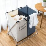 Foldable Laundry Bag (3-Section Sorting Hamper)