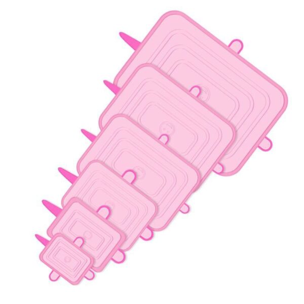 Silicon Food Cover / Longzon 6-Pack Rectangular Silicone Stretch Lids