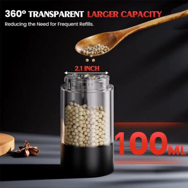 Double Rechargeable Spice Grinder Set (Electric Salt and Pepper Mills)