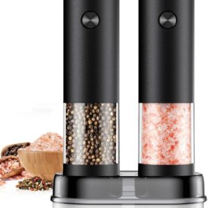 Double Rechargeable Spice Grinder Set (Electric Salt and Pepper Mills)