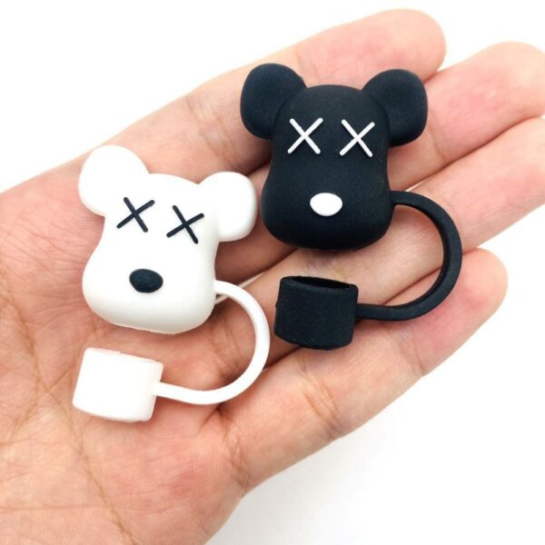 Silicone Straw Cover (Flower Design, 0.39 in Diameter)