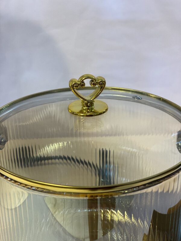 5.5 Liters Borosilicate Glass Cooking Pot with Wooden Handles