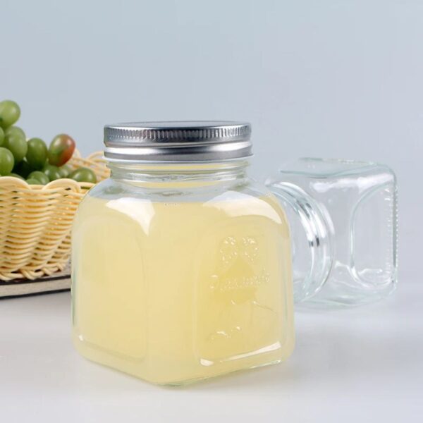 Dinganxile 500ml Square Glass Storage Jar / Bottle