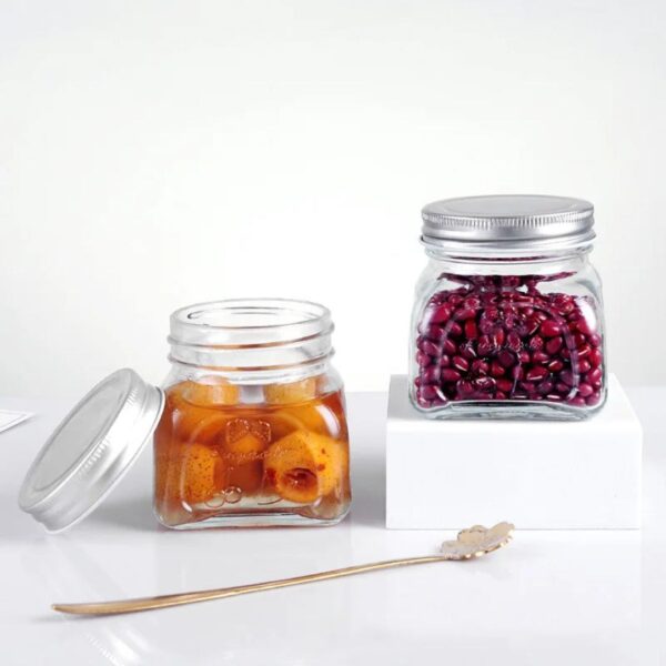 Dinganxile 500ml Square Glass Storage Jar / Bottle