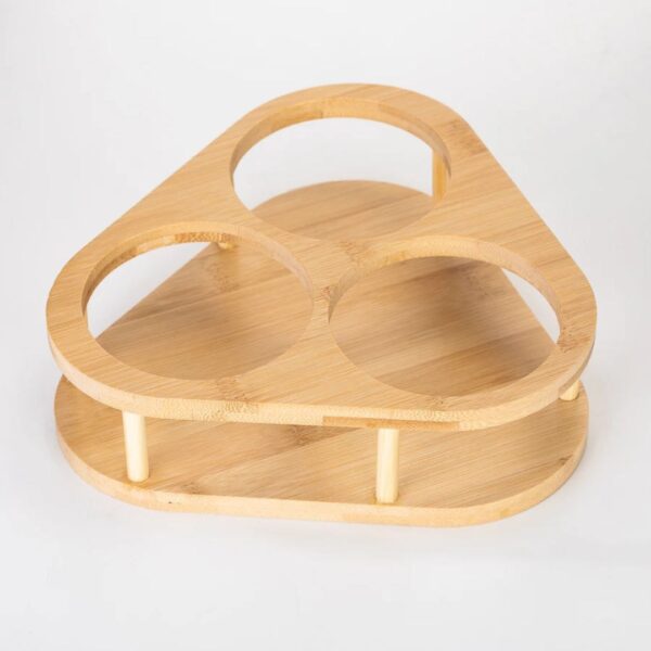 3 Pcs Canister Set: Glass Condiment Jars with Bamboo Lids and Spoons