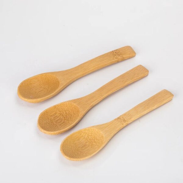 3 Pcs Canister Set: Glass Condiment Jars with Bamboo Lids and Spoons