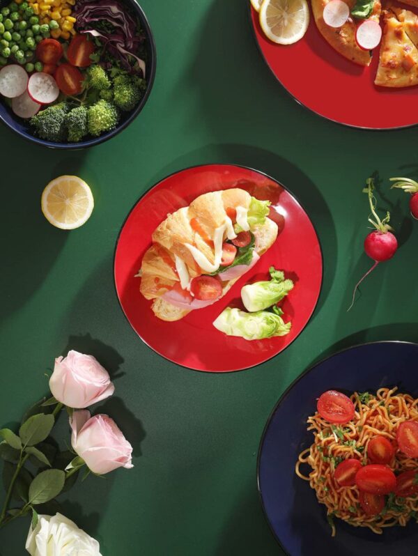 16 Pcs Dinner Set (Bestone Red and Black Stoneware)