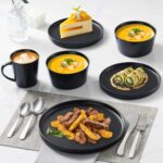 16 Pcs Dinner Set (Stone Lain Celina Black Stoneware)