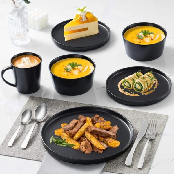 16 Pcs Dinner Set (Stone Lain Celina Black Stoneware)