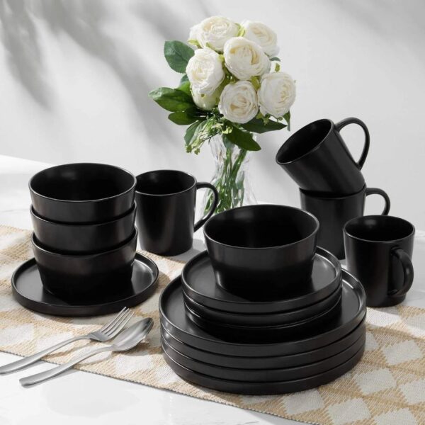 16 Pcs Dinner Set (Stone Lain Celina Black Stoneware)