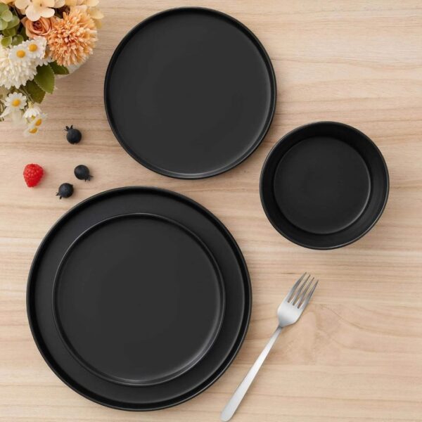 16 Pcs Dinner Set (Stone Lain Celina Black Stoneware)