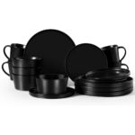 16 Pcs Dinner Set (Stone Lain Celina Black Stoneware)
