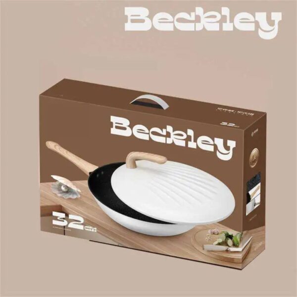 32 cm Granite Wok Pan / Medical Stone Non-Stick Frying Pan with Lid