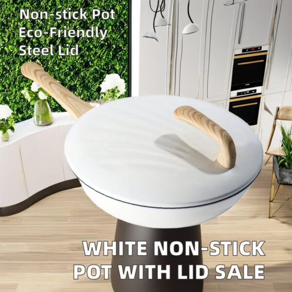 32 cm Granite Wok Pan / Medical Stone Non-Stick Frying Pan with Lid