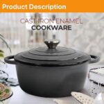 S. Chef Deluxe 4 Pcs Enamel Cast Iron Cookware Set
